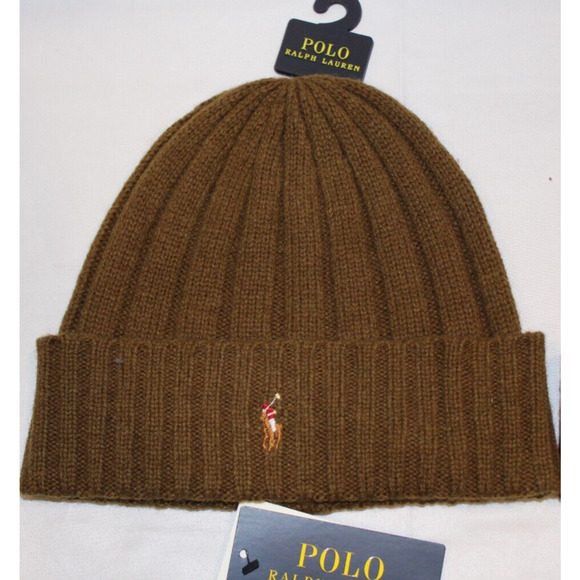 Polo Ralph Lauren Men's Skull Cap Beanie‎ Winter Hat Olive Green O/S NWT $59 - Picture 1 of 4